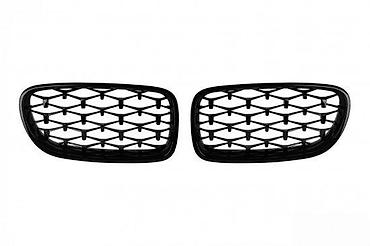 limovi: DIAMOND MASKE BUBREZI RESETKE GRILOVI BMW 5 F10 F11 - CRNI | DIAMOND — 2