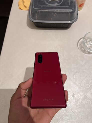 телефон режим 7: Sony Xperia 5, Б/у, 64 ГБ, цвет - Красный, 1 SIM