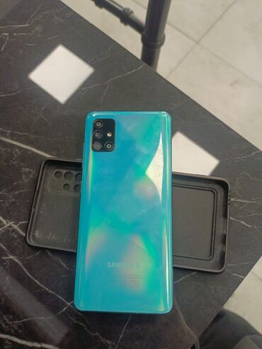 телефон флай 406: Samsung A51, 64 ГБ, цвет - Голубой, Сенсорный, Две SIM карты, Face ID