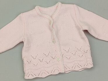 sweterek różowy dla dziewczynki: Cardigan, 6-9 months, condition - Very good