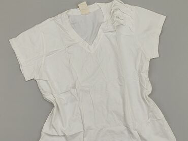 bluzki koszulowe białe damskie: T-shirt, L, stan - Bardzo dobry