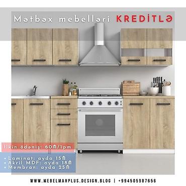 mebelman: Sifarişlə mətbəx dəsti, MDF, Kredit var, Pulsuz çatdırılma — 5