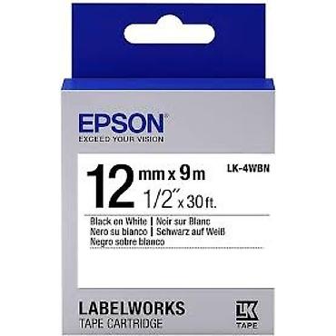 printer hp: Epson LK-4WBN C53S654021 Black/White Original Etiket Lenti – 12 mm x 9 — 3