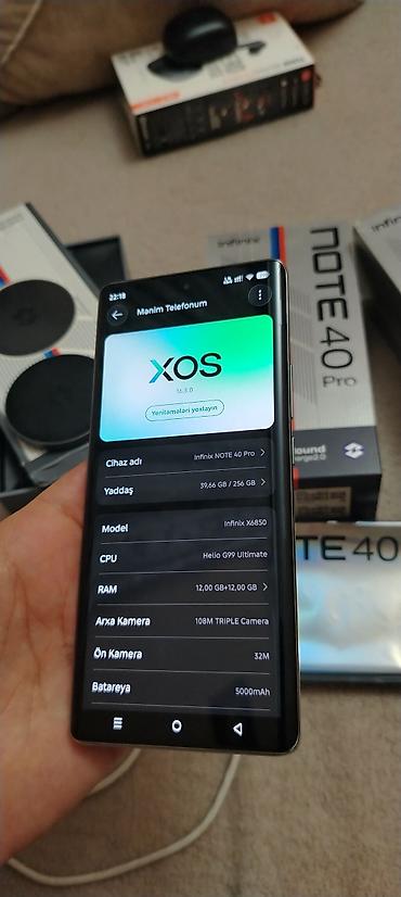 tecno camon 40 pro qiymeti: Infinix Note 40 Pro, 256 GB, rəng - Qızılı, Simsiz şarj — 5