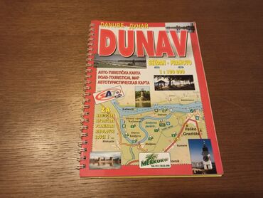 Sport i hobi: Auto-turistička karta Dunava. Savršeno očuvana karta Dunava u Srbiji
