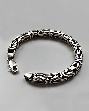 Серебряные цепочки: Серебряный Бисмарк 150 гр 55 см Ручная работа Серебро 925 проба — 13