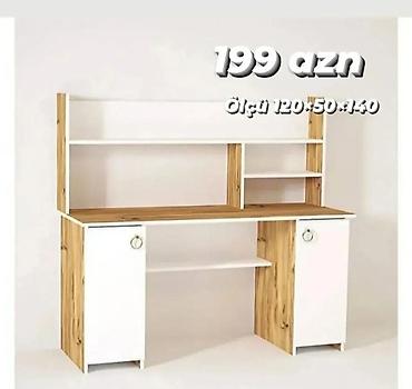 dolab sumqayit: Düz masa, Polkalı, Siyirməsiz, Teksturalı laminat — 1