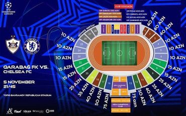 karabağ ajax bilet: Qarabağ vs Çelsi, 19cu sektor, 2 ədəd təkli bilet. Hələ ki aşağı