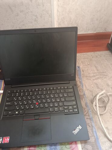 чёрный ноутбук: Ноутбук, Lenovo, Б/у
