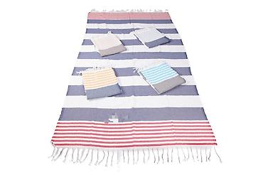 Полотенца: Пештемали (турецкие полотенца/пледы) с бахромой - Материал: легкий — 3
