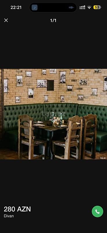 divan temizleme: Yashil chesterfield divan. Rahat, qupkasi teze, gozel divan — 4