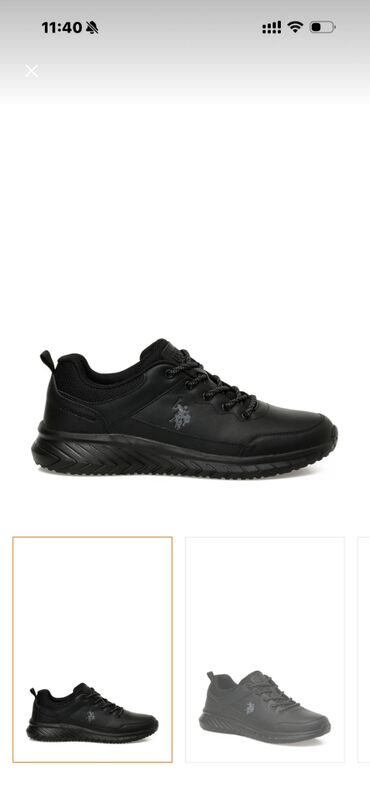 Krasofkalar və idman ayaqqabıları: US Polo Assn. kişi idman ayaqqabısı – tam qara olçü 43 razmer sehven 2 — 5