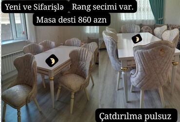 paltar qurutmaq ucun asilqan: Kvadrat masa, Qonaq otağı üçün, 6 nəfər