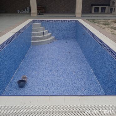 Hovuzlar: Xüsusi hovuz üçün mozaika üzləmə və bitirmə xidməti Təsvir: - Beton — 6