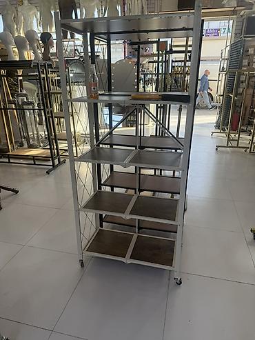 vitrin suse: Təkərli metal vitrin rəfi - Karkas: toz boya ilə örtülmüş möhkəm — 4