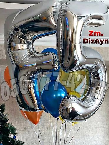 Oyuncaqlar: Şar bəzəmə və dekor xidməti - Helium şar buketləri, rəngarəng latex — 7