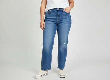 dżinsy dziury przetarcia: H&M, Jeansy damskie, rozmiar 2XL