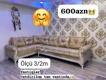 Qonaq otağı dəstləri: Künc divan