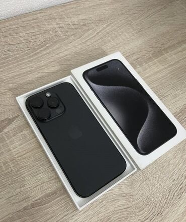 Apple iPhone: IPhone 15 Pro, 128 ГБ, Black Titanium, Зарядное устройство, Защитное стекло, Чехол, 99 %