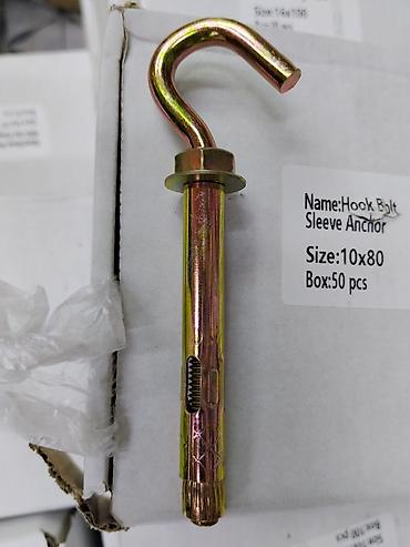 Крепежные элементы: Анкер-гак распорный (Hook Bolt Sleeve Anchor) - Размер: 10×80 мм - — 2