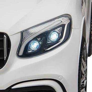Dečiji električni automobili: Mercedes GLC 63S AMG – beli, auto na akumulator za decu — 13