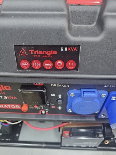 генератор 3х фазный: Бензиновый генератор Triangle TR8500E, AVR Основные характеристики: -