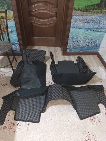 багажник на хайландер: 3D Экокожа Полики Для салона цвет - Черный
