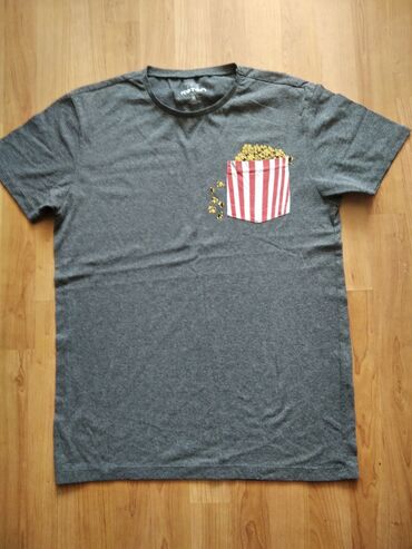 tommy hilfiger torbice muske: Short sleeves T-shirt, L (EU 52), Koton, color - Grey, Cotton