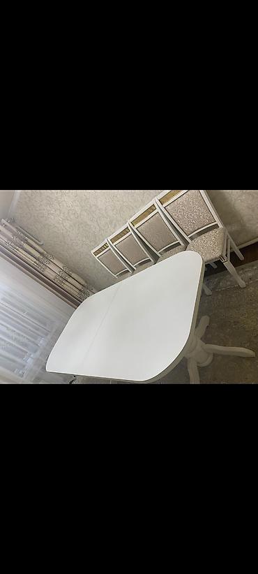 study table: Кухонный стол и стул, Б/у, Самовывоз, цвет - Белый — 2
