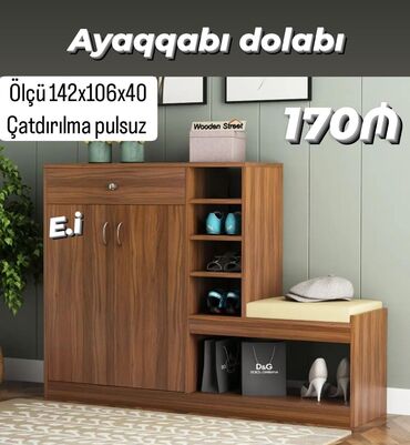Pufiklər: Açılan, 1 qapı Düz dolab, Ayaqqabı dolabı