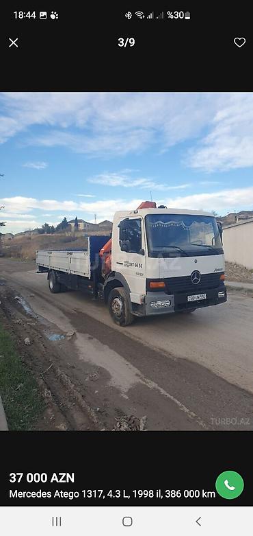 mercedes yan güzgü: Mercedes-Benz 1317, 1998 il, motor 4.3 l, Bort, İşlənmiş — 3