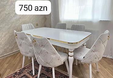 faizsiz kreditle mebeller: Qonaq otağı üçün, Yeni, 6 stul — 1