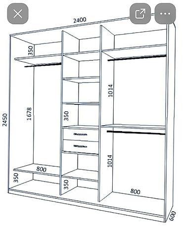 Гарнитуры для прихожей: Гарнитур для прихожей, Шкаф, Металл, цвет - Белый — 64