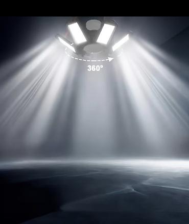 disko projektor: LED sklopiva garažna lampa – 6 krila, 360° osvetljenje - Snažna — 1