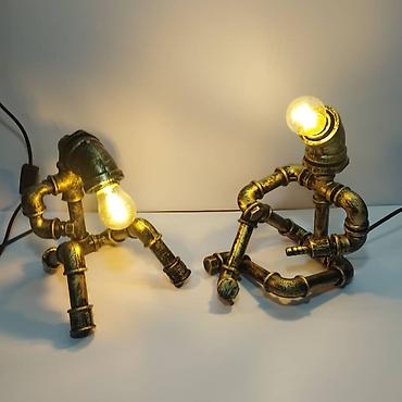 Декоративные настольные светильники: Лампы-скульптуры в стиле стимпанк/индастриал - Настольные светильники — 14