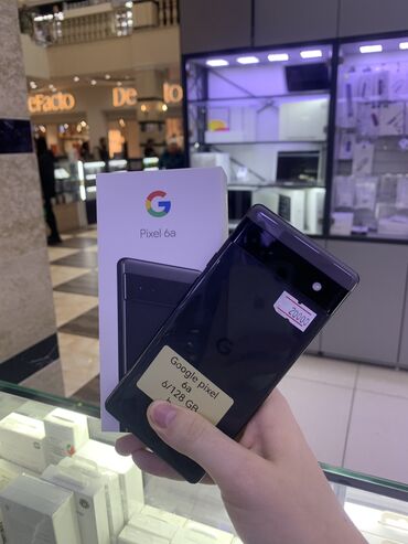 Google: Google Pixel 6A, Б/у, 128 ГБ, цвет - Черный, В рассрочку, 2 SIM