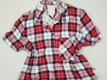 czerwona koszula w kratę dla dziewczynki: Top Bershka, L (EU 40), stan - Idealny