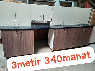 Mətbəx mebeli: Mətbəx mebeli dəsti Tezedi istifade olunmuyub - Ümumi uzunluq: 303sm — 1
