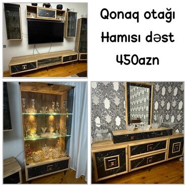 кухонная мебель баку: LxQonaq otagi mebeli dest olaraq 450azn satilir Qorka kamod ve tv