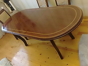 istolar: Qonaq masası, İşlənmiş, Açılan, MDF, Oval masa — 3