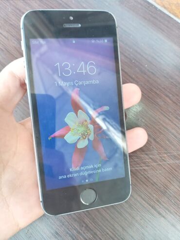 Apple iPhone: IPhone 5s, 16 GB, Gümüşü, Zəmanət, Barmaq izi