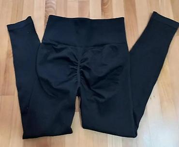 Helanke, biciklistički šortsevi: Crne ženske helanke sa visokim strukom - Model: bešavne sportske — 6