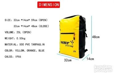 Sportske torbe i rančevi: Vodootporna torba 25L ranac za vodu za čamac, kajak, planinarenje na lalafo.rs — 6 Sportske torbe i rančevi: Vodootporna torba 25L ranac za vodu za čamac, kajak, planinarenje — 6