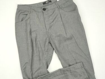 białe dzianinowe spodnie: Material trousers, XL (EU 42), condition - Good