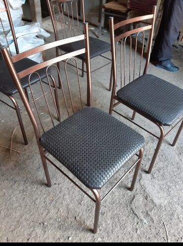 Sifarişlə oturacaqlar: Mətbəx üçün, Qonaq otağı üçün, Dəhliz üçün, Metal, Dəri, Ukrayna, 1 il zəmanət, Kredit yoxdur — 4