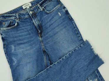 jeansy 7 8 z wysokim stanem: Denim, Jeans for women, size L