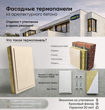 Фасадные сэндвич панели: Термопанели высочайшего качества и другая наружная отделка! 👍🏽 Легче — 12