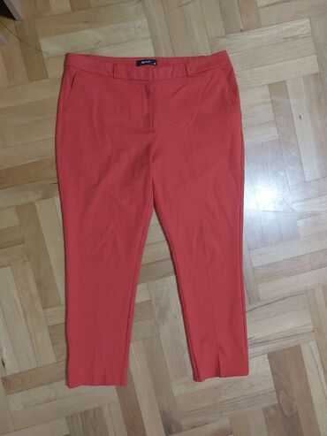 bershka kožne pantalone: 3XL (EU 46), High rise, Other type