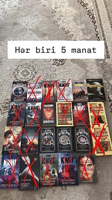 Kitablar – hər biri 5 manat Janrlar: detektiv, triller, psixoloji