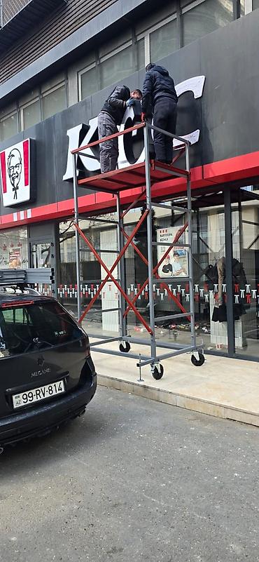 iş alətləri: Metal mobil qüllə (skafold) – yığıla-bölünə bilən iş platforması - — 2